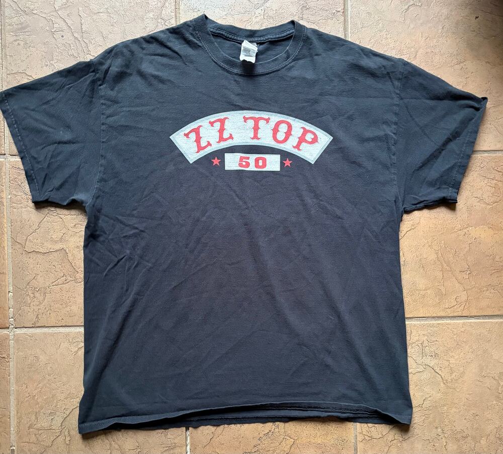 ZZ Top 50th Anniversary Grind Tour T-Shirt XL Black 2019 Rock Band Tee